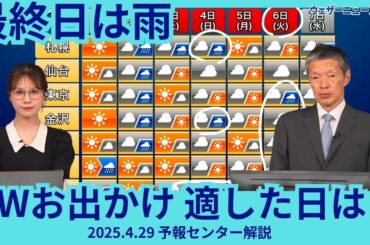 GWお出かけ適した日は？ 最終日6日は広いエリアで雨に