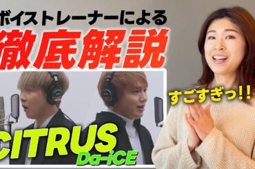 【歌い方解説】CITRUS / Da-iCE【ミックスボイスを操る天才シンガーのお二人の発声・テクニック・表現力を分析します】