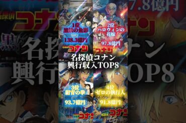 名探偵コナン歴代興行収入ランキングTOP8 #名探偵コナン