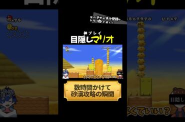 【目隠しでマリオ】数時間かけて砂漠を攻略せよ！！　#shorts