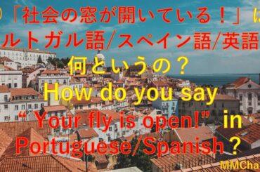㊸20240618「社会の窓が開いている！」はポルトガル語/スペイン語/英語で何という？How do you say "Your fly is open!"?
