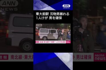 【ニュース】【速報】東京メトロ南北線・東大前駅で刃物を持った男が暴れ1人けが 男を確保　警視庁 #shorts