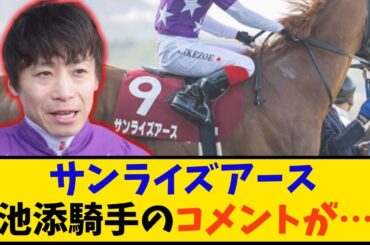 【競馬】「天皇賞春 サンライズアース 池添騎手のコメントが話題に…」に対する反応【反応集】