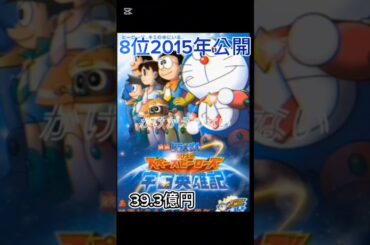 興行収入ランキング10位～6位 #ドラえもん #人気になりたい #doraemon  #どらえもん #ドラえもん映画 #アニメ