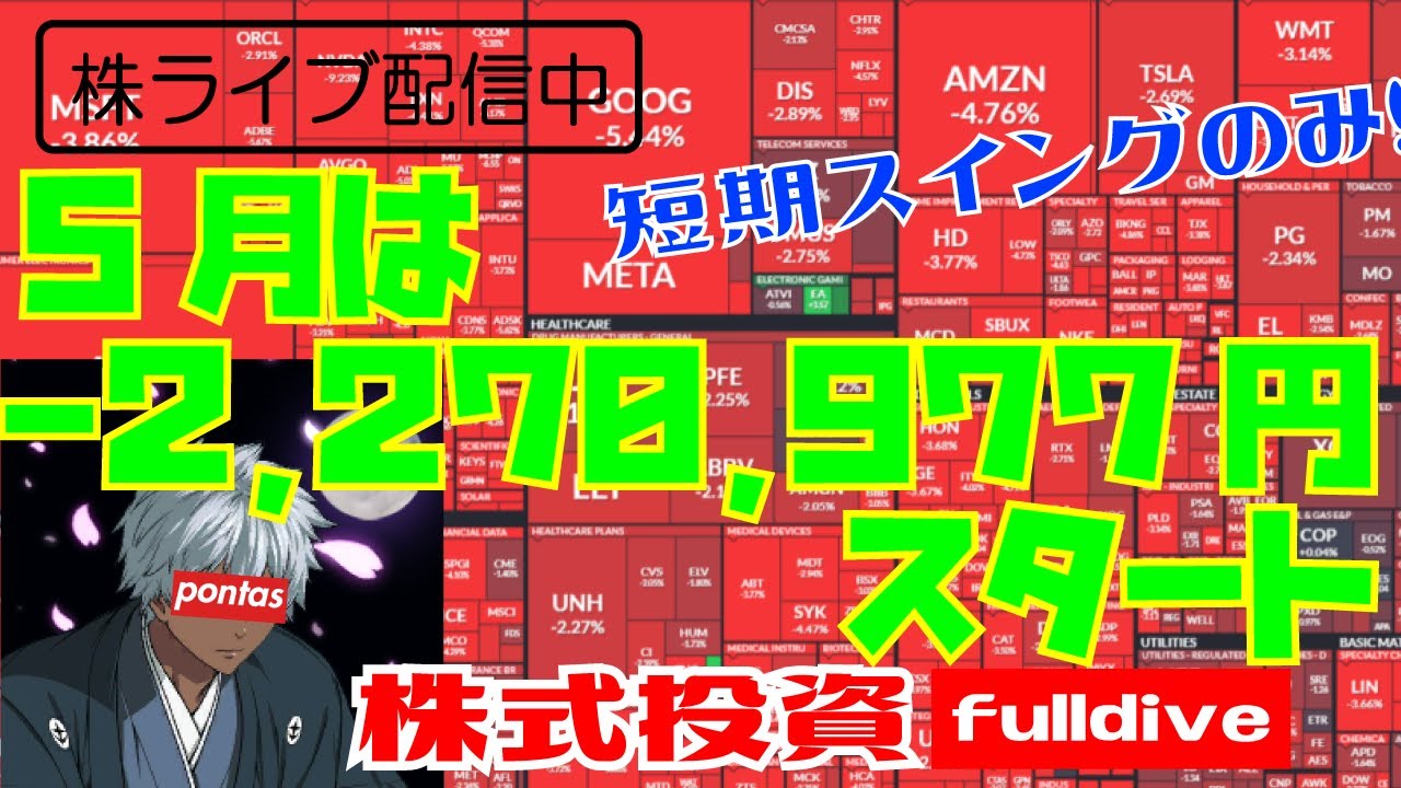 【株資産前日比-1万円】関税でお先真っ暗🍅前場株LiVE 【株資産前日比-1万円】関税でお先真っ暗🍅前場株LiVE