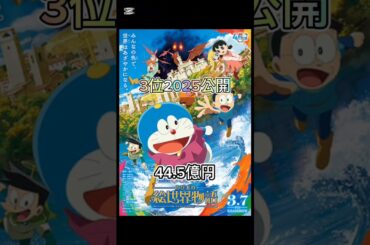 興行収入ランキング5位～1位 #ドラえもん #人気になりたい #どらえもん #ドラえもん映画 #doraemon #アニメ
