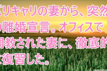 バリキャリの妻から、突然の離婚宣言。オフィスで調教された妻に、徹底的に復習した。
