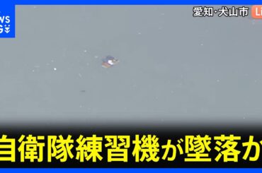 【速報】自衛隊練習機が墜落か 「飛行機のようなものが落ちたようだ」と通報相次ぐ　愛知・犬山市の入鹿池｜TBS NEWS DIG