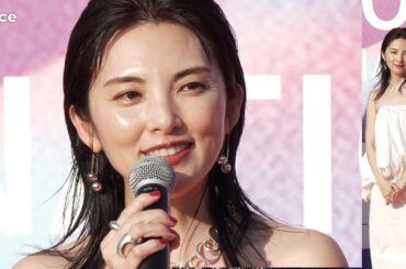 田中麗奈、輝く美しさ　純白のオフショルドレス姿　「横浜国際映画祭」レカペ