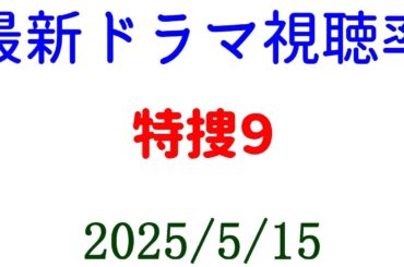 特捜９☆視聴率速報☆2025年5月15日付