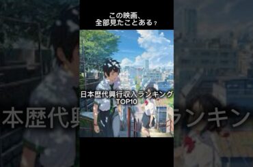 日本歴代興行収入ランキング！世間を賑わしたあの映画は何位…⁉︎みんなの好きな映画も教えてね！#映画#ジブリ#アナ雪#ランキング