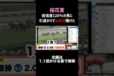 【競馬】桜花賞自信度120％の馬に100万円賭けた結果...#競馬 #競馬予想 #大勝負 #馬券 #ベイヤー指数 #桜花賞 #エンブロイダリー
