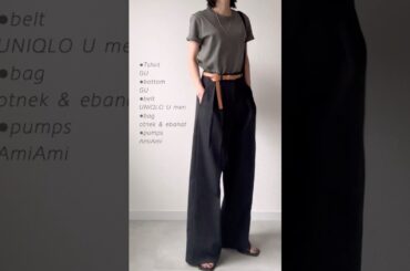 Today's outfit / GU+UNIQLOU // #outfit #fashion #ジーユー #shorts #ファッション #coordinate #シンプルコーデ #アラフォーコーデ