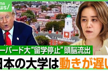 【ハーバード大VSトランプ政権】“留学生受け入れ停止”で“頭脳流出”も？日本の大学に求められることは？「優れた研究者獲得のためリアクションを」｜アベヒル