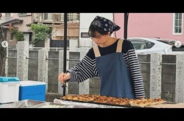 B1- 山本美月、エプロン&バンダナで「たこ焼き練習中」 反響相次ぐ「美しいです!」「並んでも買いたい」