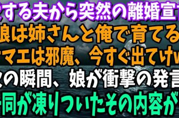 【スカッと】夫から突然の離婚宣言「娘は姉さんと俺で育てる！オマエは出てけw」→娘の衝撃の一言で夫は顔面蒼白に…
