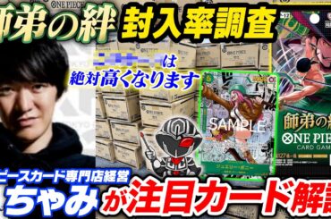 【19カートン開封】ワンピ新弾『師弟の絆』封入率調査&プロが当たりカード解説‼️コミパラ出るまで開封します🔥【ワンピースカード】