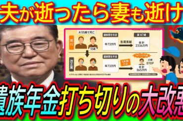 【超悲報】約2000万円の支給カット!?年金制度改革法案可決で遺族年金5年で打ち切り！【氷河期世代/国民年金/参議院選挙/厚生年金流用】