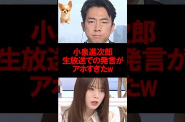 小泉進次郎、生放送での発言がアホすぎたw
