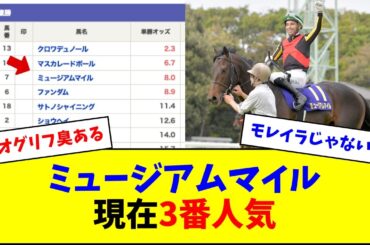 【名前のせい？】皐月賞馬ミュージアムマイル、現在3番人気←これ