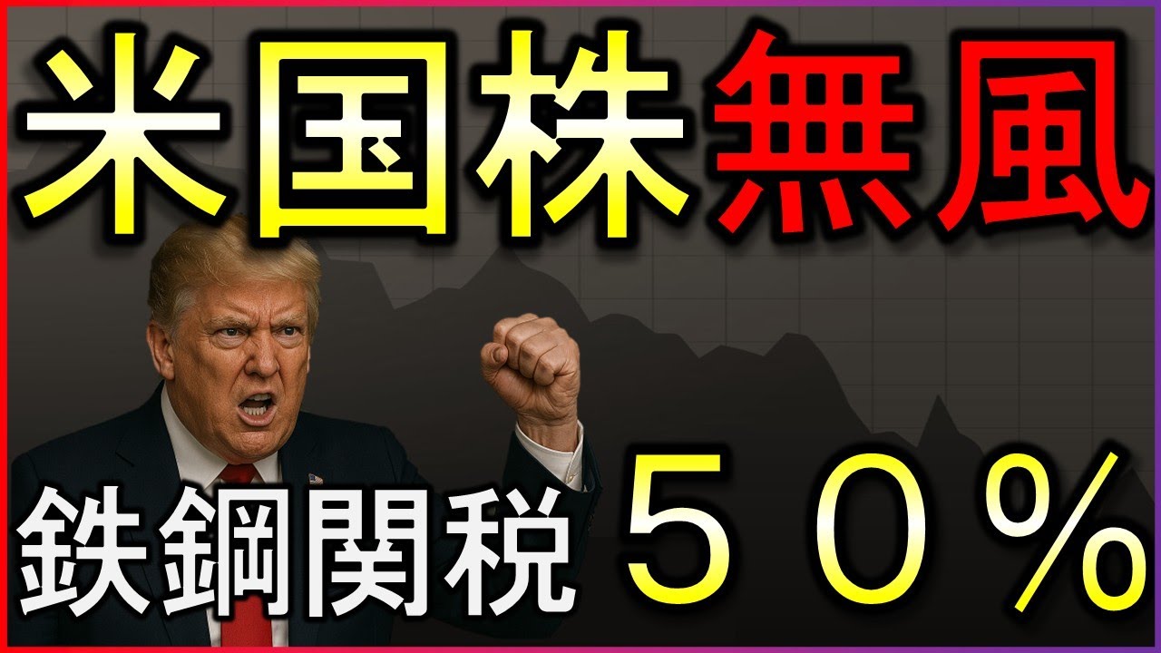 鉄鋼関税50%!でも米国株は無風。その2つの原因とは?【毎朝7時の株式投資の最新情報】 鉄鋼関税50%!でも米国株は無風。その2つの原因とは?【毎朝7時の株式投資の最新情報】