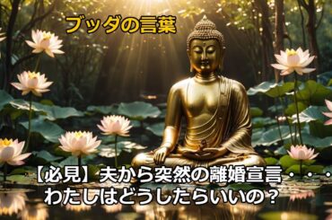 夫から突然の離婚宣言/心を保つ方法【ブッダの言葉】