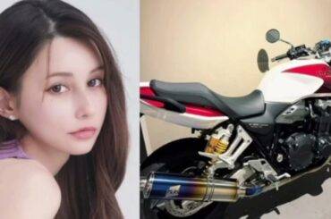 ダレノガレ明美 】　愛車の大型バイク　「はぁ〜うちの子カッコイイ」「昨日の夜、磨いたぜー」　「HONDA　CB1300 SUPER FOUR SP Final Edition」の写真をアップ