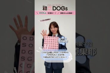 清原さんが挑戦! DOGSを探せ🔎!『#初恋DOGs』🐕#清原果耶