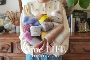 vlog｜【TOKYO毛糸屋さん巡り2024🧶🧺】｜かぎ針編みと棒針編み・編み物大好きな毛糸マニアの方へ｜バッグの中身