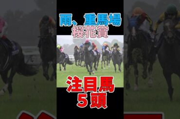 【競馬】雨の桜花賞！重馬場で注目の馬5頭！ #桜花賞 #重馬場 #注目馬 #ダンツエラン #ヴーレヴー #アルマヴェローチェ #競馬予想 #クリノメイ #リンクステップ #エリカエクスプレス