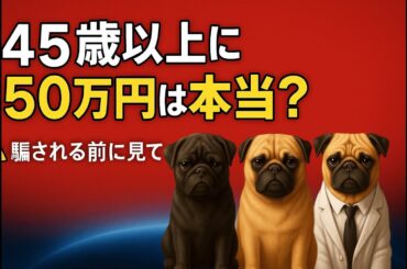 【緊急検証】45歳以上に50万円は本当？話題の給付金を徹底調査した結果が衝撃すぎた...