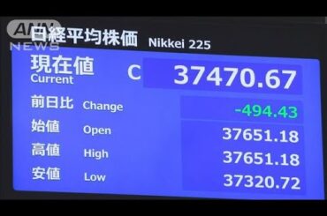 日経平均株価2日終値494円下げ　米中貿易協議や鉄鋼・アルミ関税への懸念広がる(2025年6月2日)
