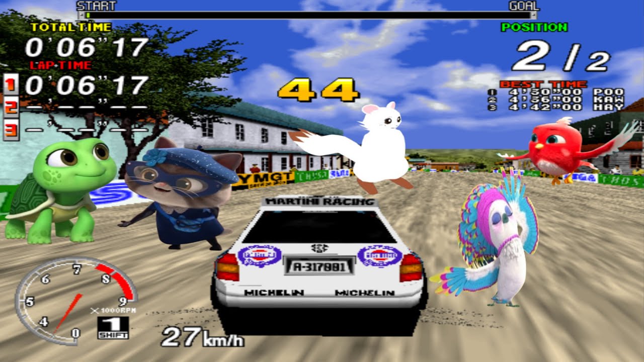 Granny Catrina, Lola, Koppa, Shelly and Wingo in Sega Rally Championship