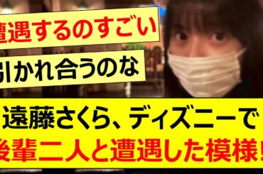 遠藤さくら、ディズニーで後輩二人と遭遇した模様!!【乃木坂46・乃木坂配信中・乃木坂工事中】