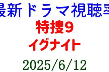 特捜９ イグナイト(5話4.6% 6話4.2%) 視聴率速報☆2025年6月12日付