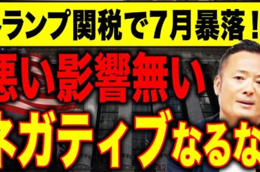 【米国株警戒すべき？】トランプ関税で7月暴落はあるのか？相場に“悪影響なし”の真相と今後の展望を解説【週刊トランプ】