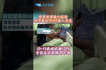 變異株傳播力超強 疾管署估恐180萬人染疫  10-19歲確診飆120%首發症狀為腸胃不適 #shorts