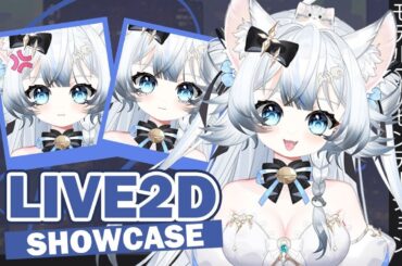 【Live2D Showcase】Cute White Hairde cat kami/ 可愛い白髪の猫の神様！One-click resizing is available/一発縮小に対応しています
