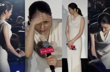 長澤まさみ、美スタイル際立つタイトなワンピ姿　『ドールハウス』初日舞台挨拶