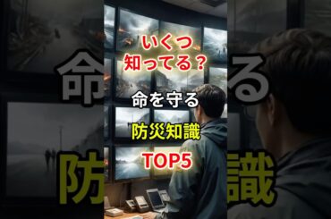 【いくつ知ってる？】命を守る防災知識TOP5#地震 #防災 #津波 #備蓄 #防災グッズ #南海トラフ