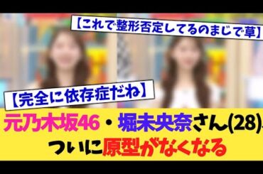 元乃木坂46・堀未央奈さん(28)、ついに原型がなくなる【2chまとめ】【2chスレ】【5chスレ】