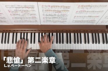 ピアノソナタ第８番『悲愴』第２楽章 L.v.ベートーベン 4K【６０歳からピアノを始めて９年目】