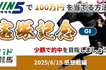 【WIN5で100万円感想戦編】2025年6月15日（日）宝塚記念【競馬】