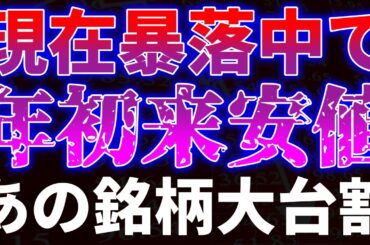 株価暴落中で年初来安値更新！あの銘柄は大台割れ