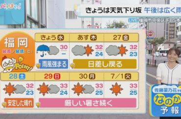 佐藤菜乃花気象予報士のお天気情報　バリはやッ!　6月25日