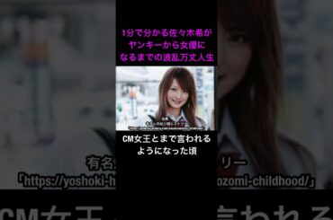 1分で分かる佐々木希の成り上がり人生