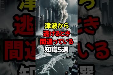 【勘違い】津波から逃げるとき間違っている知識５選#津波#地震#都市伝説#怖い話#雑学