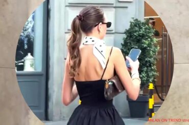 ♡イタリアミラネーゼはワンピース好き！デコルテを大胆に見せて女性らしさと曲線を強調！軽やかで華やぐミラノの街 　【イタリア人女性のファッション】#ミラネーゼのファッション #スカーフ
