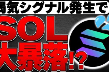 弱気シグナル発生で…SOL大暴落か！？💦【ソラナSolana】【仮想通貨バブル】【暗号資産】