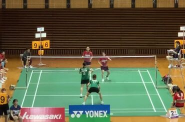 JR北海道17鈴木優香/18鈴木理子vsトヨタ自動車渡瀬千尋さん/中西香菜さん　第75回全日本実業団バドミントン選手権愛媛県松山大会女子　ダブルス２